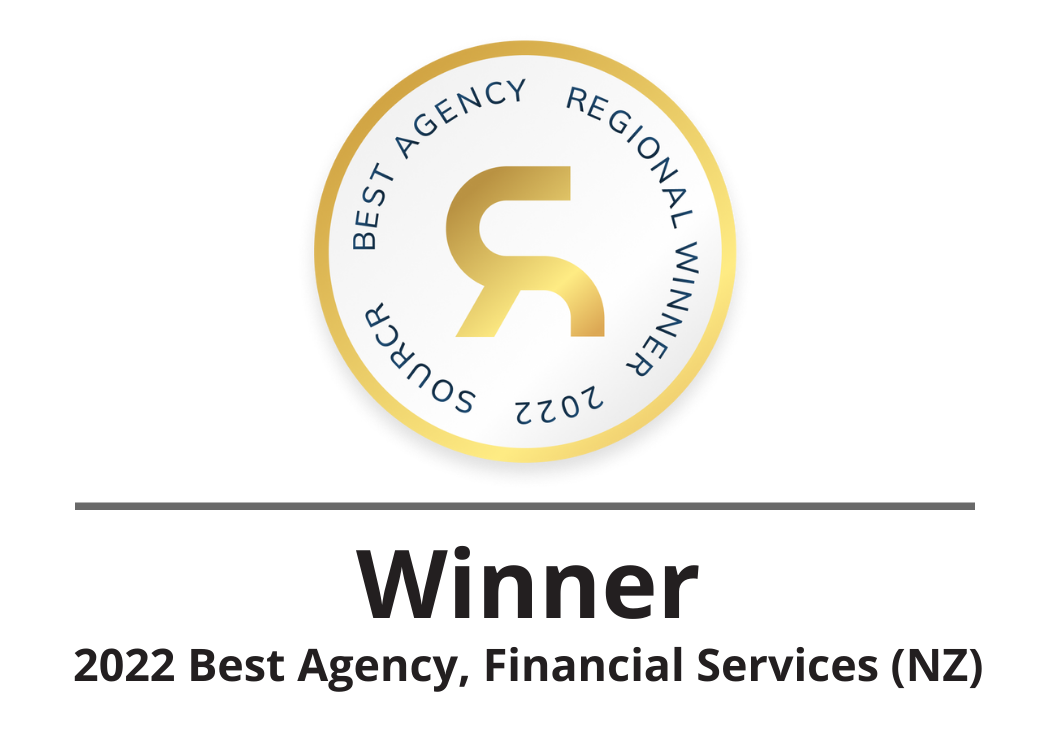 2022 BEST AGENCY, FINANCIAL SERVICES NZ Award Logo